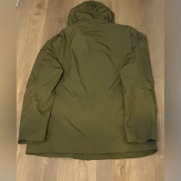 Brooks‎ Brothers Men's Hooded Field Jacket Parka Green Water Repellent Size L